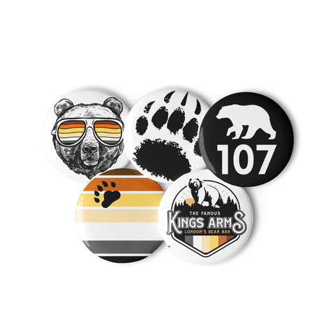 Gay Bear Pride Set of pin buttons