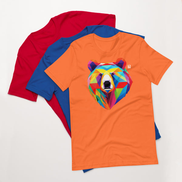 Gay Pride Rainbow Bear Face t-shirt