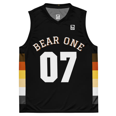 Gay Pride Bear 107 Recycled basketball jersey