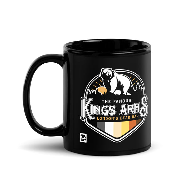 Official Kings Arms London Black Glossy Mug