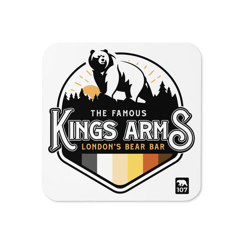 Official Kings Arms London Cork-back coaster