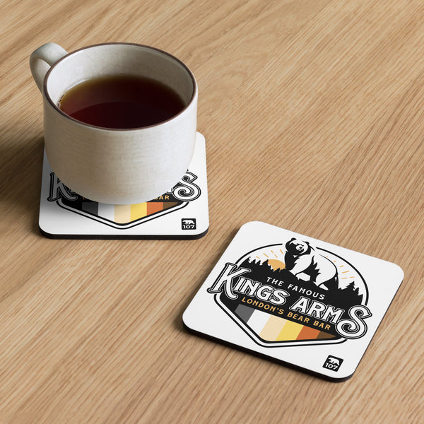 Official Kings Arms London Cork-back coaster