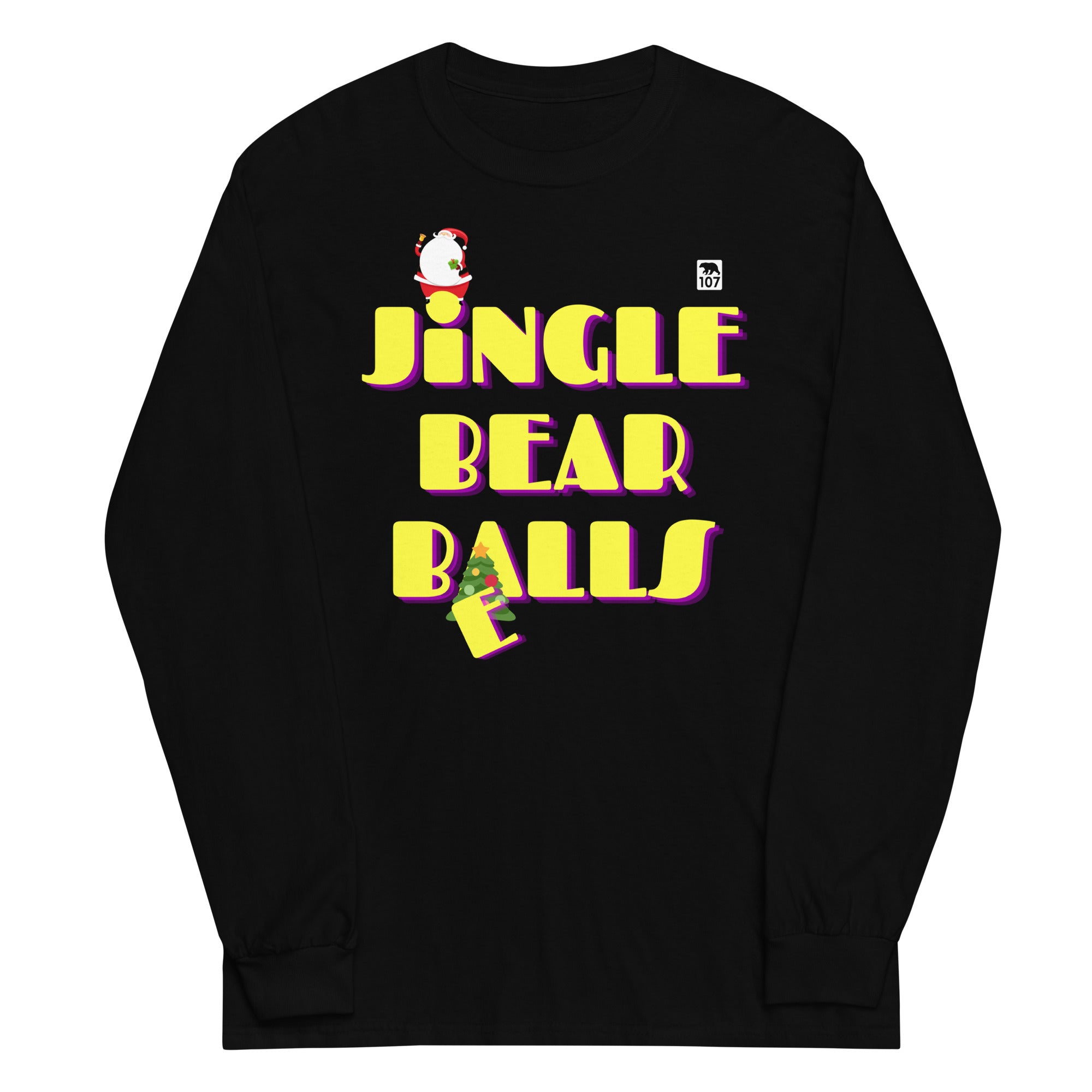 Christmas Jingle Bear Bells Men’s Long Sleeve Shirt