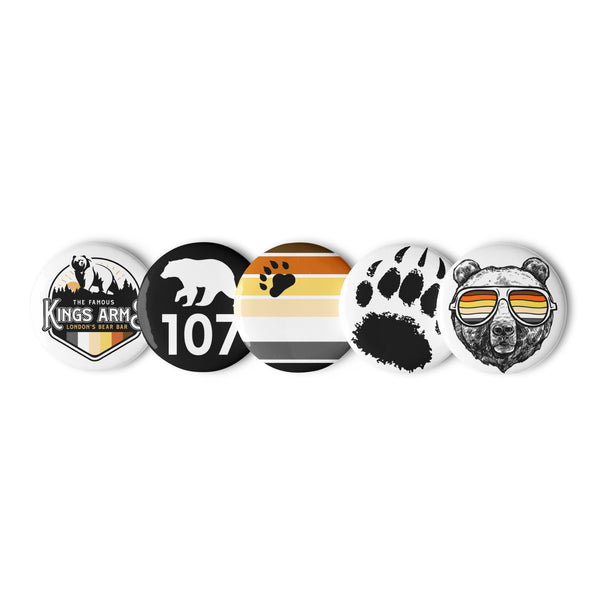 Gay Bear Pride Set of pin buttons