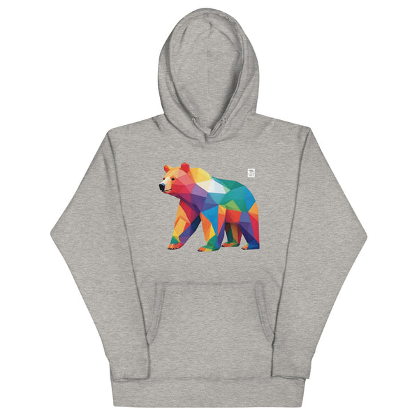 Gay Pride Rainbow Geometric Bear Hoodie