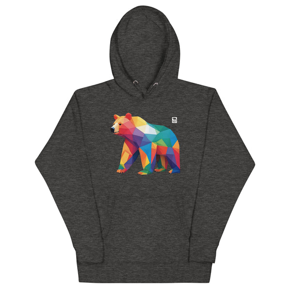 Gay Pride Rainbow Geometric Bear Hoodie