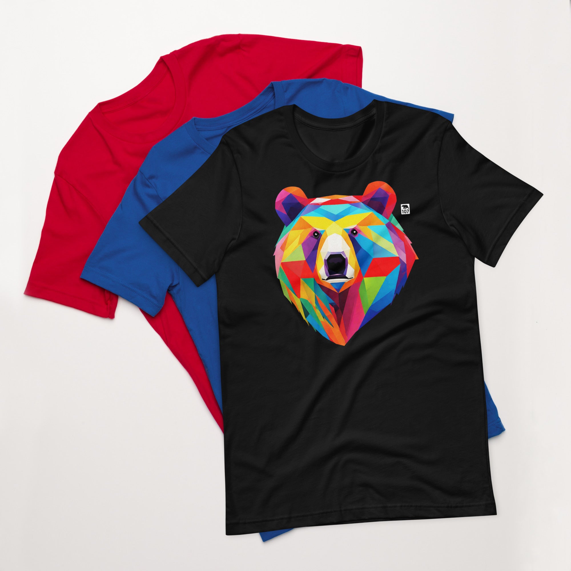 Gay Pride Rainbow Bear Face t-shirt