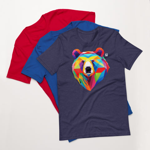 Gay Pride Rainbow Bear Face t-shirt