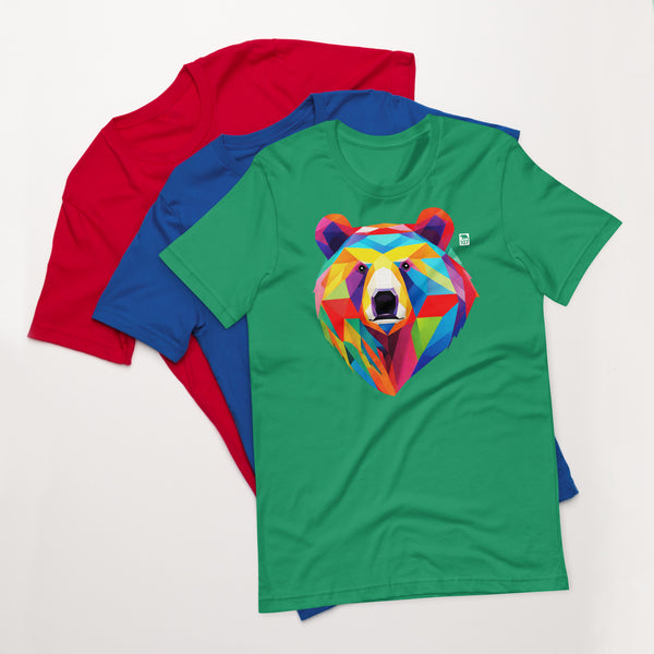 Gay Pride Rainbow Bear Face t-shirt