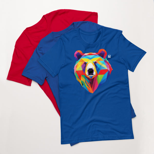 Gay Pride Rainbow Bear Face t-shirt