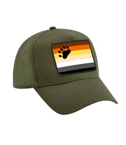 Bear Pride Patch Cap Flag With Paw