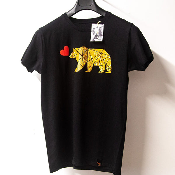 Bear Pride T-Shirt Hologram Bear with Red Heart