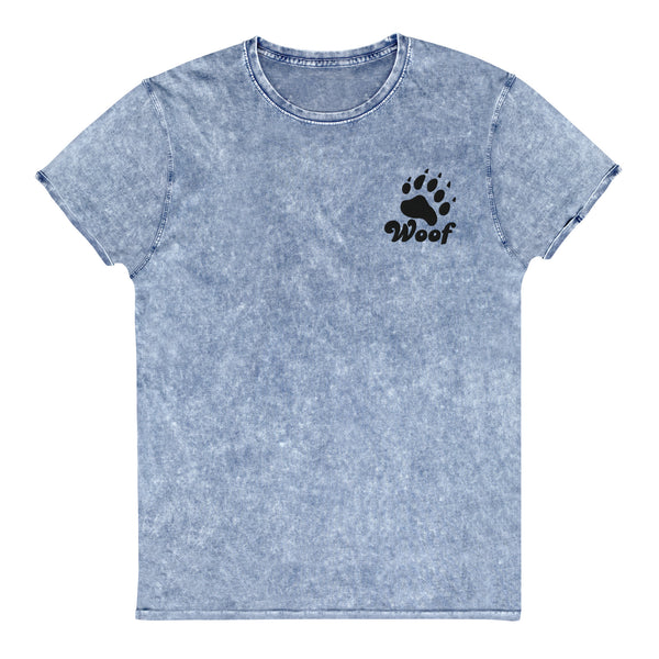 Bear Pride Woof embroidery denim T-Shirt
